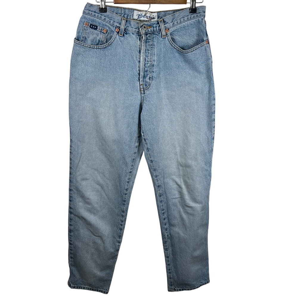 Vintage Express Bleus Light Wash High Waisted Relaxed Tapered Jeans‎ 9/10 R 90s